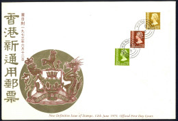 Hong Kong Sc# 276,278,282 FDC Combination 1973 6.12 Elizabeth II - Lettres & Documents