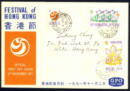 Hong Kong Sc# 265-267 FDC Combination (a) 1971 11.2 Festival Of Hong Kong - Storia Postale