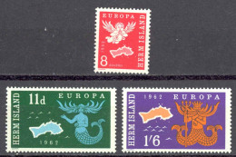 Herm Island MNH Set/3 1962 Europa - Cinderella