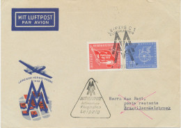 DDR 7.9.1958, Leipziger Herbst-Messe-Sonderflug Sabena „LEIPZIG-MOCKAU – BRÜSSEL“ (SABENA – Existierte Von 1923 Bis 2001 - Airmail