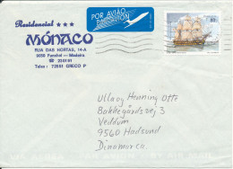 Portugal Cover Sent Air Mail To Denmark 20-3-1997 Single Franked Sailing Ship - Storia Postale
