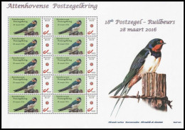 Mystamp/Duostamp** - Hirondelle De Cheminée / Boerenzwaluw / Rauchschwalbe / Hirundo Rustica - Attenhovense Kring - RRR - Rondini