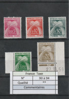 Taxe - France - 1960 - N° YT 90 à 94**82** - Type Gerbes - 1960-.... Nuovi