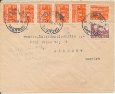 Bulgaria Cover Sent To Denmark 7-4-1951 With More Stamps - Briefe U. Dokumente