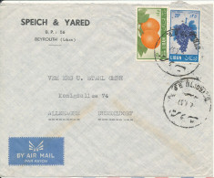 Lebanon Air Mail Cover Sent To Germany Beyrouth 4-4-1957 Topic Stamps - Lebanon