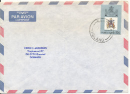 Norfolk Island Air Mail Cover Sent To Denmark Single Franked Light Folded Cover - Ile Norfolk