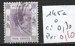 HONG KONG 145a Oblitéré Côte 0.30 € - Used Stamps