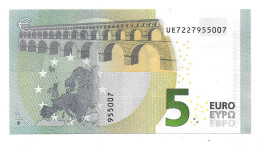 (Billets). 5 Euros 2013 Serie UE, U011H5 Signature Christine Lagarde N° UE 7227955007 UNC - 5 Euro