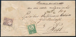 1873 Teljes Ajánlott Helyi Levél Réznyomat 3kr és 5kr Bérmentesítéssel "BUDA / 2 K.LEV.GYŰJDE" Bélyegzéssel Pestre (Gudl - Altri & Non Classificati
