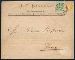 1871 Levél 1867-es 2kr és 3kr Bérmentesítéssel "PEST / LIPÓTVÁROS" - "PRAG" és Szép Hátoldali Levélzáróval - Other & Unclassified