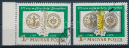 O 1972 Keszthelyi Georgikon 1ft ívszéli Bélyeg Citromsárga és Szürke Színnyomat Nélkül + Támpéldány. Certificate: Glatz  - Sonstige & Ohne Zuordnung