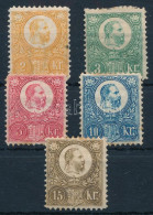 * 1883 Réz újnyomat Sor A 25kr Nélkül (62.000) (2kr Kilyukadt / Hole, 10kr, 15kr Rozsda Foltok / Stain Spots) - Other & Unclassified