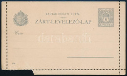 1899 6f Díjjegyes Zárt Levelezőlap Esszé, Alul Hiányos Perforált Szél - Autres & Non Classés