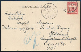 1907 Képeslap Kolozsvárról Az Egyiptomi Helouanba - Other & Unclassified