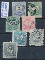 O 1881 7 Db Színesszámú Krajcáros Színárnyalatok 2kr, 2x3kr, 5kr, 10kr, 2x20kr I. Lemez A 13 Fogazással, Fogazási Hibák  - Sonstige & Ohne Zuordnung