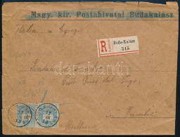 1897 Színes Számú 10kr Pár Ajánlott Levélen Olaszországba "BUDA-KALÁSZ" - Other & Unclassified