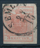 O 1850 3kr HP I. Kiemelt Középrész "SEML(IN)" - Autres & Non Classés