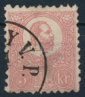 O 1871 Kőnyomat 5kr "(POZSON)Y V. P." (foghiány és Törés / Crease And Missing Perf.) - Autres & Non Classés