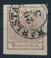 O 1850 6kr HP I Lemezhibás Bélyeg "KARLSTA(DT)" - Andere & Zonder Classificatie