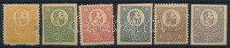 ** 1921 Kőnyomat Emlékkiadás, 3 Klf Fogazott és 3 Klf Vágott Bélyeg (sárga Sérülés A Képoldalon / Yellow Damaged On The  - Other & Unclassified