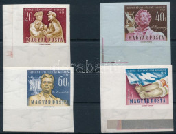 ** 1959 Szovjet Bélyegkiállítás ívsarki Vágott Sor (5.000) (gyűrődés / Crease) - Other & Unclassified