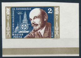 ** 1974 Lenin (III.) ívsarki Vágott Bélyeg - Otros & Sin Clasificación