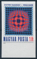 ** 1979 V. Vasarely: Vega-sakk ívszéli Vágott Bélyeg (3.000) - Other & Unclassified