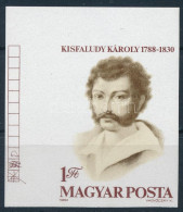 ** 1980 Kisfaludy Károly Vágott ívsarki Bélyeg Nyomdai Jelzéssel - Sonstige & Ohne Zuordnung