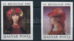 ** 1990 Bélyegnap (63.) - Festmények (XXII.) Vágott Sor (5.000) - Other & Unclassified