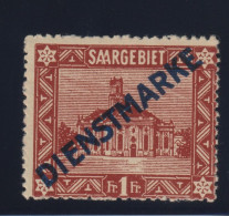 Saar Dienstmarken 1922 Michel Nr. D 11 I PF VIII Aufdruckfehler "R Abgeschliffen", Michel 140,- Euro, 2 Scans - Servizio
