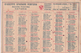 Calendarietto - Giuseppe Spadaro Ventura  Catania - Anno 1947 - Petit Format : 1941-60