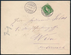 Svájc 1889 Levél Zürichből Bécsbe 9 1/2-es Fogazású Bélyeggel - Altri & Non Classificati