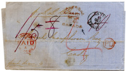 CANADA - MONTREAL PAID SUR LETTRE SANS CORRESPONDANCE POUR CADIX, 1865 - ...-1851 Préphilatélie