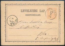 1874 2kr Díjjegyes Levelezőlap "TOPUSKO" - Wien - Autres & Non Classés