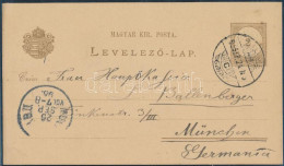 O 1895 2 Db 2kr Díjjegyes Levelezőlap "FIUME" Bélyegzéssel - Sonstige & Ohne Zuordnung