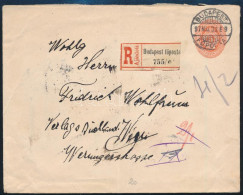 1897 Ajánlott 5kr Díjjegyes Boríték 3 X 5kr Díjkiegészítéssel (egyik Hajtott / 1 Folded) Budapestről Bécsbe - Andere & Zonder Classificatie