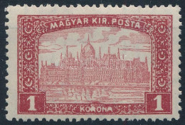 ** 1916 Parlament 1K Törött Betűk A KORONA Feliratban - Other & Unclassified