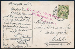 1915 Kassai Képeslap Turul 5f Bérmentesítéssel, Piros Kassai Cenzúrával - Other & Unclassified