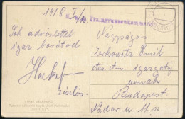 1918 Tábori Posta Képeslap "K.u.k. Traingrassenkommando" - Andere & Zonder Classificatie