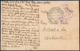 1916 Tábori Posta Képeslap"K.u.K. MARINEFELDPOSTAMT POLA C" , "K. Und K. Kriegsmarine / S.M.S. Erzh. Karl" - Other & Unclassified