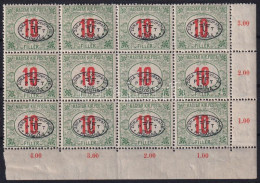 ** Debrecen I. 1919 Portó 10f ívsarki 12-es Tömb / Mi P 6 Corner Block Of 12. Signed: Bodor - Otros & Sin Clasificación