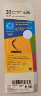 Athens 2004 Olympic Games - Trampoline Unused Ticket, Code: 636 - Uniformes Recordatorios & Misc
