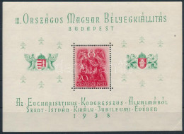 ** 1938 ORBÉK Blokk (7.000) (jobb Sarki Törés / Right Corner Folded, Fekete Folt / Black Spot) - Other & Unclassified