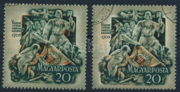 O 1953 II. Rákóczi Ferenc (II.) 20f Eltolódott Narancssárga Színnyomattal + Támpéldány - Other & Unclassified