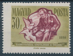 ** 1958 Takarékosság és Biztosítás 30f Erősen Elfogazva - Altri & Non Classificati