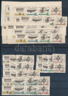 **, O 1967 16 Db Aerofila (I.) Sor, Közte 11 Db Négyescsík 2 Stecklapon - Sonstige & Ohne Zuordnung