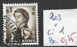 HONG KONG 203 Oblitéré Côte 1 € - Gebraucht