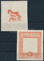 * 1934 Újpesti Bélyeggyűjtők III. Propaganda Kiállítás Emlékív 2 Db Próbanyomata - Andere & Zonder Classificatie