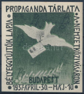 ** 1937/3a Bélyeggyűjtők Lapja Propaganda Tárlata Emlékív Blokk (6.500) - Autres & Non Classés