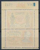 ** 1941/5ab Kölcsey Ferenc I. Emlékív A "B" Betű Gépszínátnyomatával / Souvenir Sheet - Other & Unclassified